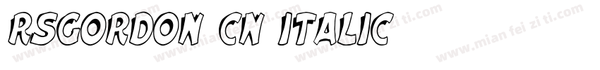 Rsgordon Cn italic字体转换